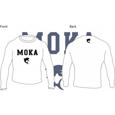 Langærmet Rashguard – Moka Original – Hvid