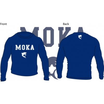 Langærmet Rashguard – Moka Original – Blå